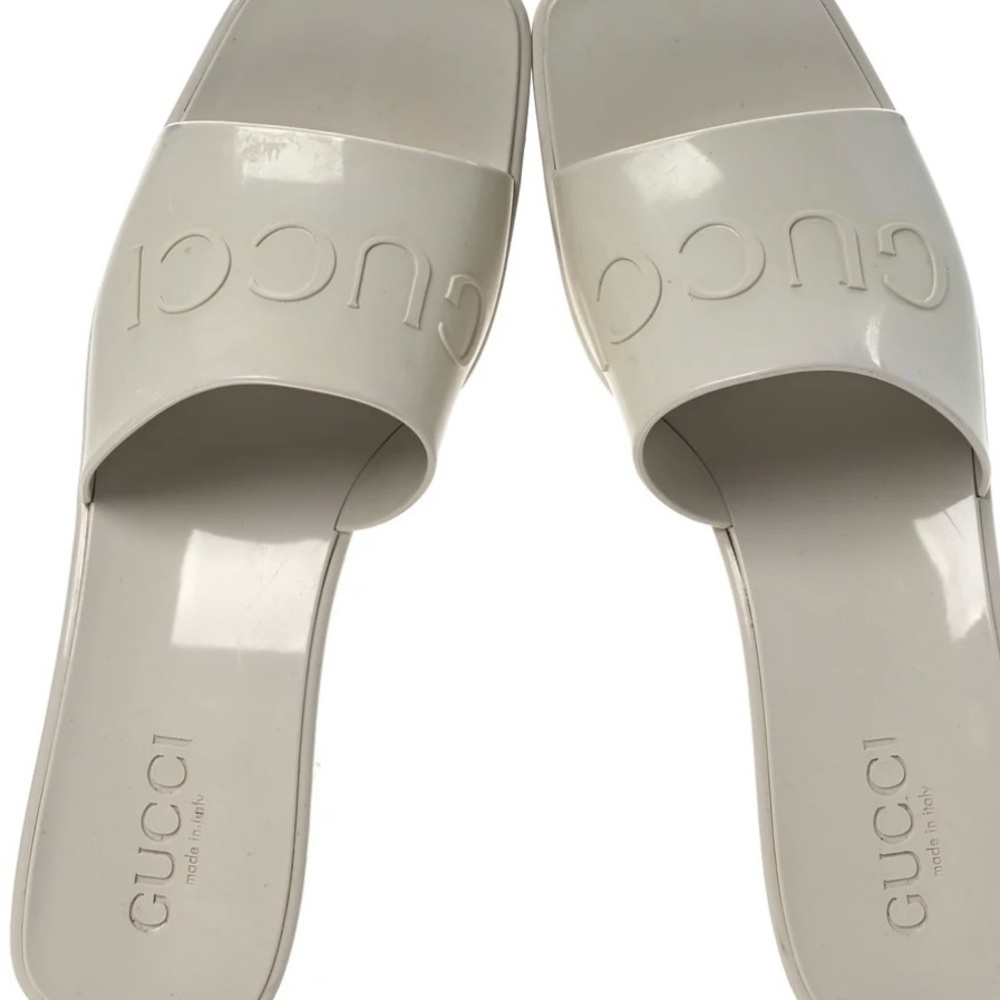 Gucci Women's Ivory Slide Sandals
